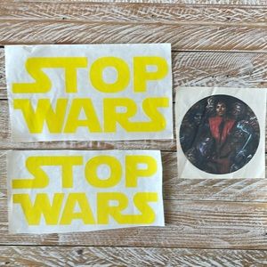 ✨Michael Jackson Thriller & STOP WARS (Star Wars) Heat Press Iron-on Dec…